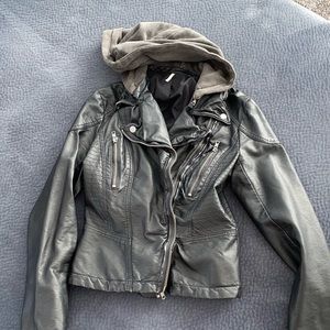 Free People Vegan Leather Moto Jacket